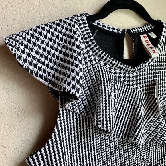 NWT Anthropologie Dolan Callan Houndstooth Top M - Picture 4 of 10